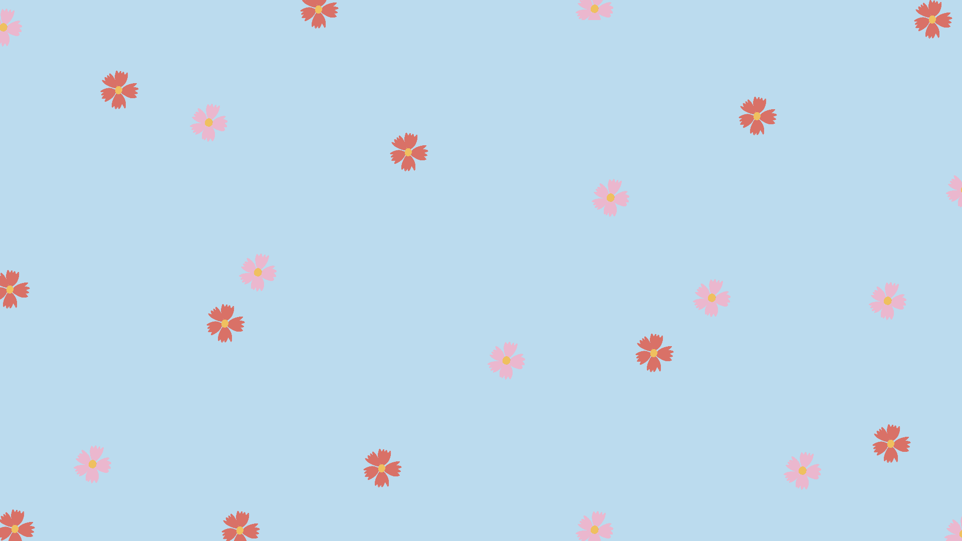 wallpaper of blue background with pink hearts